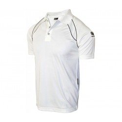 GM 8208 (White With Navy Trim) Half Sleeve Cricket Tshirt